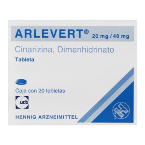 ARLEVERT 20/40 MG 20 TABLETAS CRINARIZINA DIMENHIDRINATO