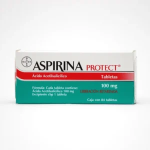 ASPIRINA PROTECT 100 MG 84 TABLETAS ACIDO ACETILSALICILICO