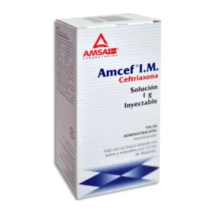 Ceftriaxona 1 g 3.5 ml Amcef Solucion Inyectable Amsa