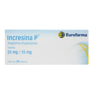 Incresina P 25/15 mg Alogliptina Pioglitazona 28 Tabletas