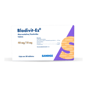 Blodivit-Ez Atorvastatina/Ezetimiba 40 mg/10 mg. 30 Tabletas — SKU 7502216936386
