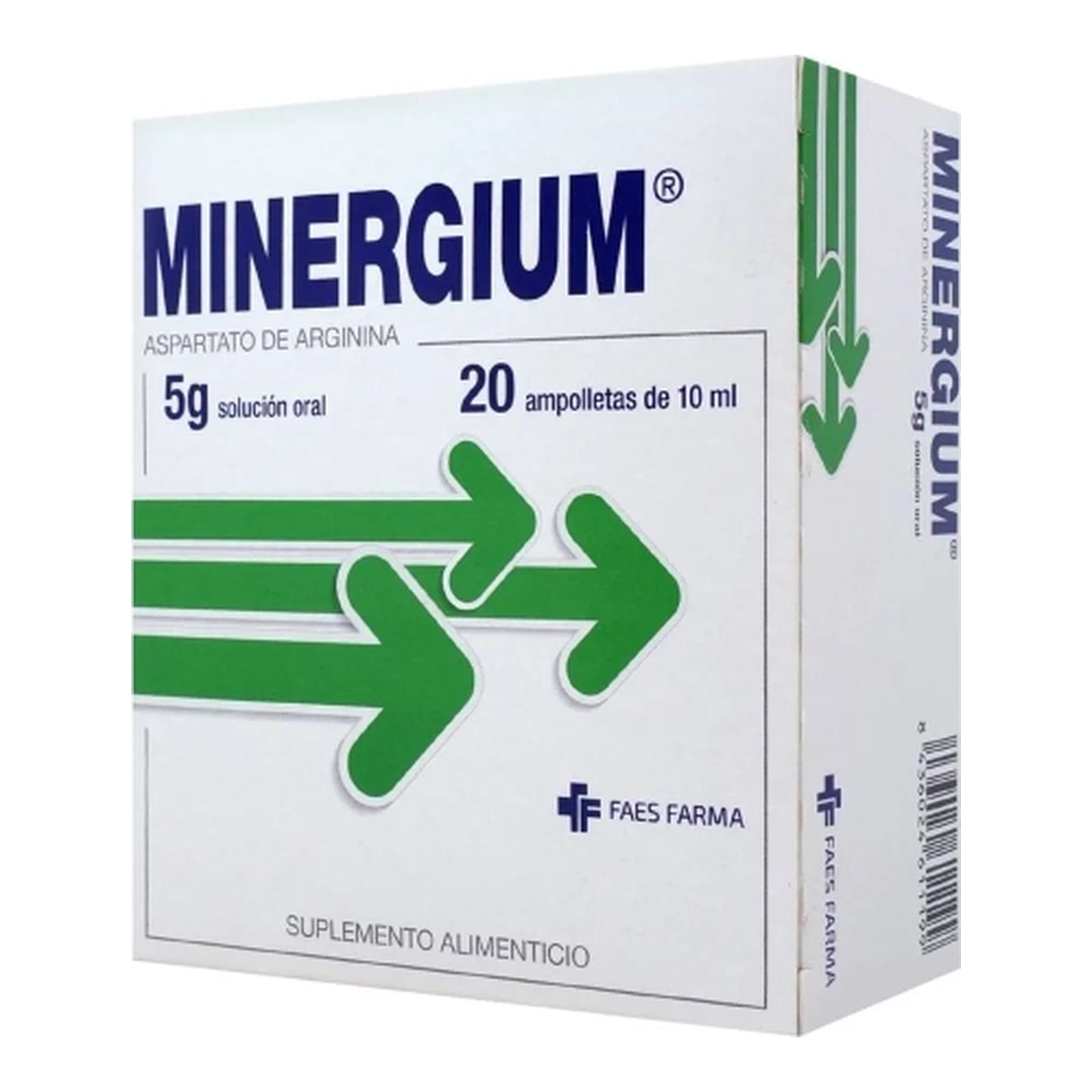 Minergium 5 g Suplementos Alimenticios 20 Ampolletas 10 ml