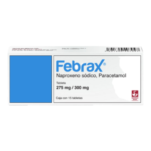 Febrax Naproxeno Sodico Paracetamol 275/300 mg Tab C15 — SKU 7501300407047