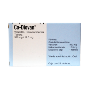 Co-Diovan 320/12.5 mg 28 Tabletas Valsartan Hidroclorotiazida — SKU 7501124820367