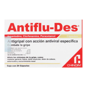 Antiflu Des 50/3/300 mg 24 Capsulas Amantadina Clorfenamida Paracetamol — SKU 7501088509773