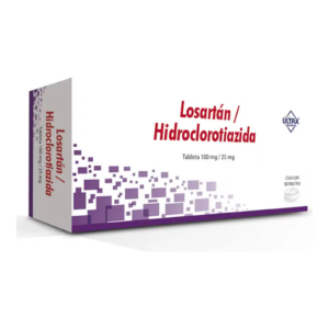 Losartan / Hidroclorotiazida 100/25 15 Tabletas — SKU 7502216796119