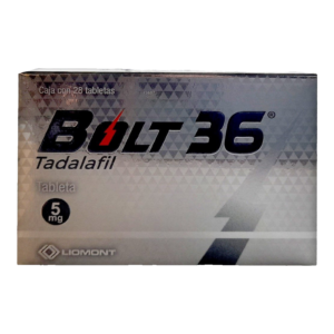 Bolt 36 5 mg 28 Tabletas Taladafil — SKU 7501299310663