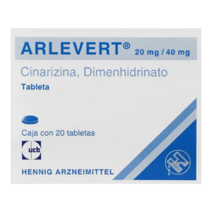 Arlevert 20/40 mg 20 Tabletas Crinarizina Dimenhidrinato