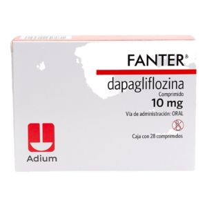 Fanter Dapagliflozina 10 mg. 28 Tabletas