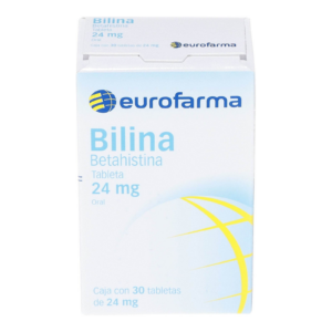 Bilina 24 mg. 30 Tabletas Betahistina — SKU 7891317022655
