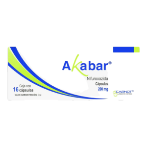 Akabar 200 mg 16 Capsulas Nifuroxazida — SKU 7501070903510