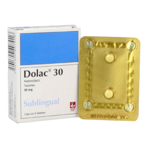 Dolac Sublingual 30 mg 2 Tabletas — SKU 7501300407016