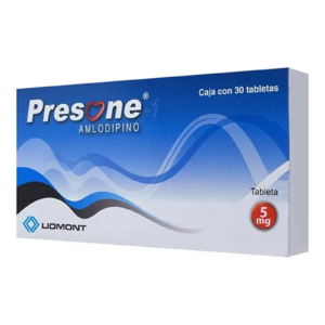 Presone1 Amlodipino 5 mg Tab C30 — SKU 7501299307526