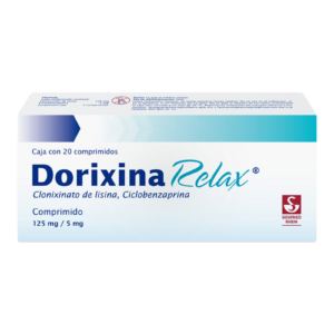 Dorixina Relax Clonixinato De Lisina Ciclobenzaprina 125/5 mg Cpr C20