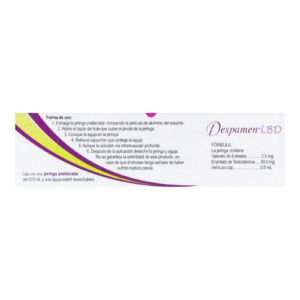 Despamen Lbd 50/2.5 mg Jeringa Prellenada 0.5 ml — SKU 7501070903749