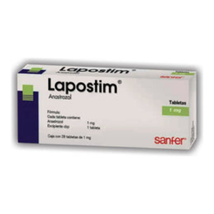 Lapostim Anastrozol 1 mg 28 Tabletas — SKU 7501070602307