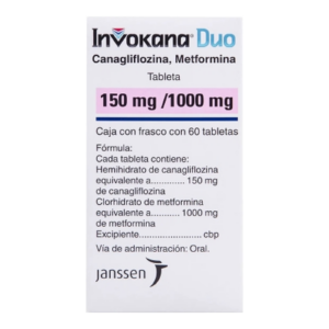 Invokana Duo 150/1000 mg 60 Tabletas