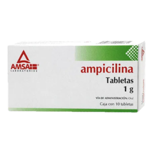 Ampicilina 1 g 10 Tabletas Amsa — SKU 7501349022881