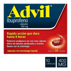 Advil 400 mg 10 Capsulas Ibuprofeno — SKU 7501108767527