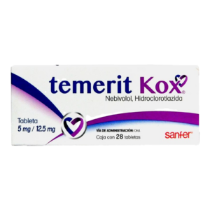 Temerit Kox Nebivolol Hidroclorotiazida 5/12.5 28 — SKU 7501070648060