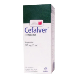 Cefalver 250 mg/5 ml 90 ml Cefalexina Suspencion — SKU 7503000422627