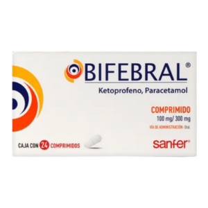 Bifebral 100/300 mg 24 Comprimidos Ketoprofeno Paracetamol — SKU 7501070648756