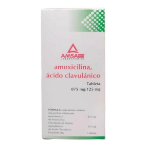 Amoxicilina Acido Clavulanico 875/125 mg 10 Tabletas Amsa — SKU 7501349026230