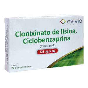 Clonixinato De Lisina/Ciclobenzaprina 125 mg/5 mg 20 Comprimidos — SKU 7506513601077