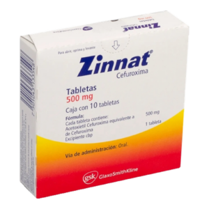 Zinnat 500 mg 10 Tabletas