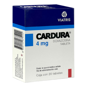 Cardura 4 mg 20 Tabletas