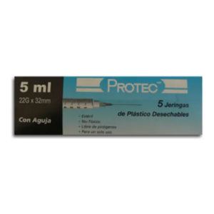 Jeringa Protec C/Aguja 5M — SKU 7501048660551