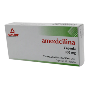 Amoxicilina 500 mg 12 Capsulas Amsa — SKU 7501349021570