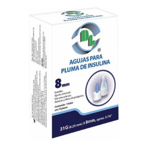 Agujas Dl Pluma Insuli 8M — SKU 7501128156202